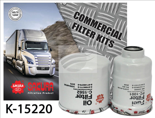 Sakura TRUCK FILTER KIT ISUZU 4HK1 SITEC 150 175 K-15220