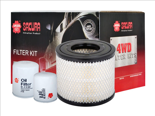 Sakura FILTER KIT OIL AIR FUEL HOLDEN RODEO RA 4JH1TC 3.0L TURBO K-15250