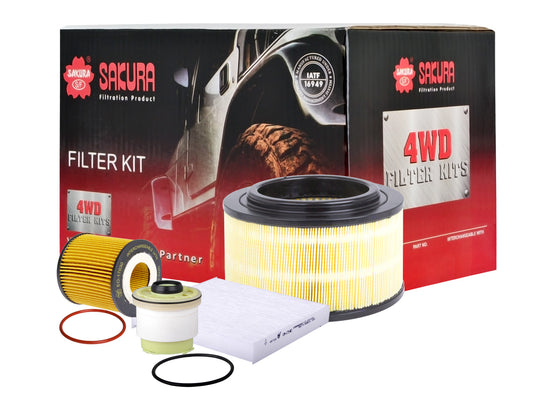 FILTER KIT OIL AIR FUEL CABIN FORD MAZDA RANGER BT50 PX K-17010