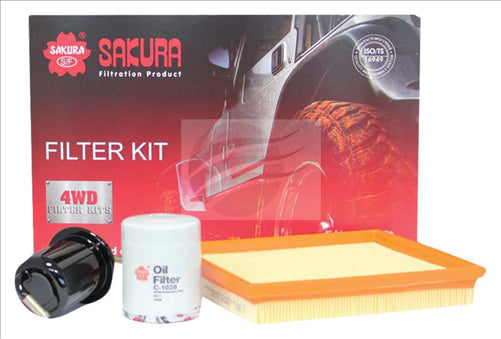 Sakura FILTER KIT OIL AIR FUEL MAZDA B2600 BRAVO G6 2.6L K-17020