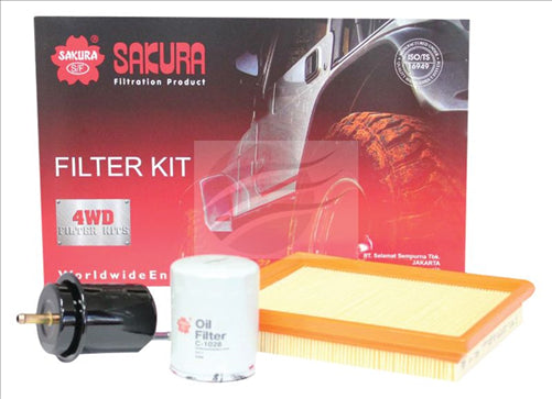 Sakura FILTER KIT OIL AIR FUEL MAZDA B2600 BRAVO UNY06 G6 2.6L K-17030