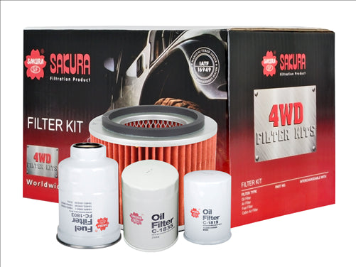 Sakura FILTER KIT OIL AIR FUEL NISSAN PATROL GU Y61 TD42T 4.2L K-18050