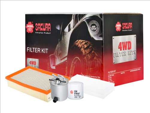 Sakura FILTER KIT OIL AIR FUEL CABIN NISSAN NAVARA D40 YD25DDTI K-18200