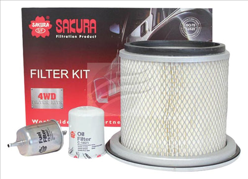 Sakura FILTER KIT OIL AIR FUEL NISSAN NISSAN PATROL GU Y61 TB45E K-18210