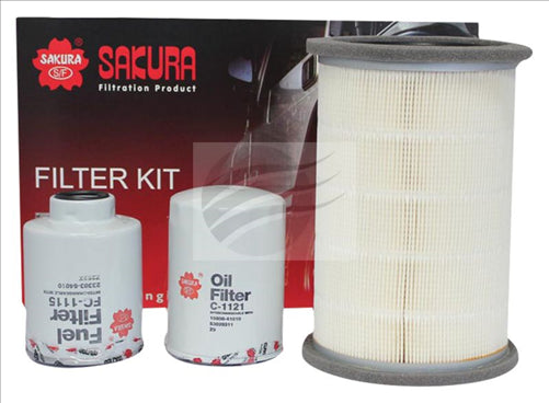 Sakura FILTER KIT OIL AIR FUEL FORD COURIER PE PG PH WLAT 2.5L K-19010