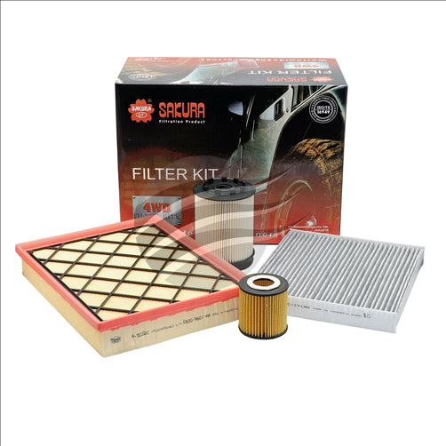 Sakura FILTER KIT OIL AIR FUEL CABIN FORD RANGER PX3 PX4 YN2S K-19030