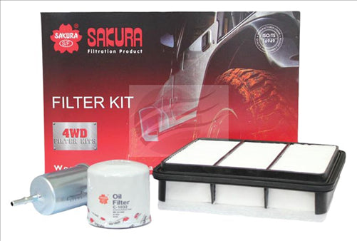 Sakura FILTER KIT OIL AIR FUEL HOLDEN RODEO RA 6VE1 3.5L V6 K-23010