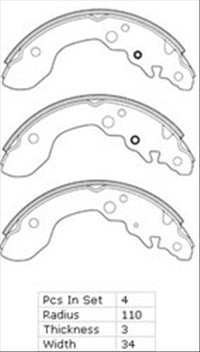 XP BRAKE SHOE REAR SUZ    X-90 96- 220 X