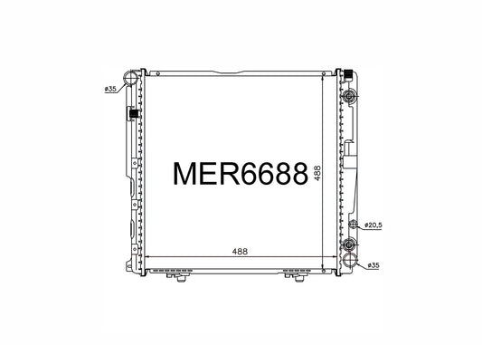 Radiator Suits Mercedes E Class 200 W124 2.0L Petrol 1992-1995 - MER6688