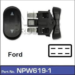 NICE FORD FALCON EA EB EF EL WINDOW SWITCH 6PIN SINGLE SWITCH - NPW619-1