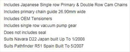 Timing Chain & Parts