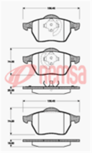 Remsa DB1401 FRONT DISC BRAKE PAD AUDI/VW A3 1.8 TURBO 1997-04