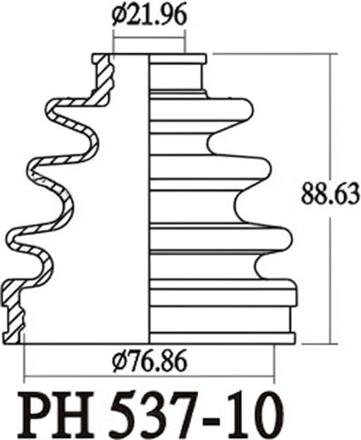 CV BOOT KIT TOYOTA COROLLA AE111 OUTER PH537-10