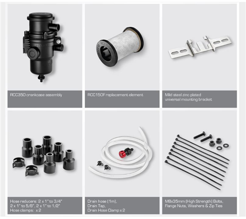 RYCO UNIVERSAL CRANKCASE FILTER KIT RCC350K