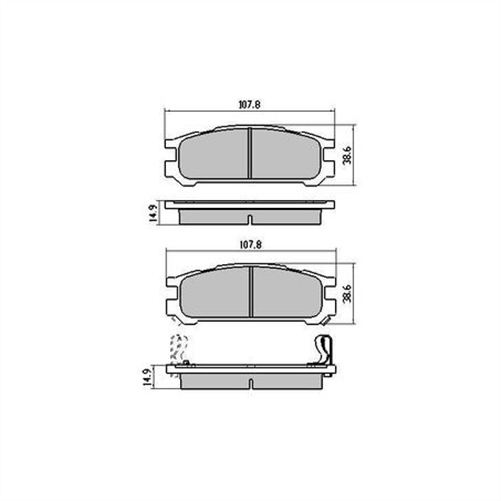 RDA GP MAX LOW METALLIC BRAKE PAD SET ISUZU ASKA SUBARU RDB1186