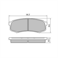 RDA PHANTOM CERAMIC BRAKE PAD SET LDV V80 MITSUBISHI TOYOTA RDC1200