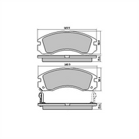 RDA PHANTOM CERAMIC BRAKE PAD SET MITSUBISHI RDC1223