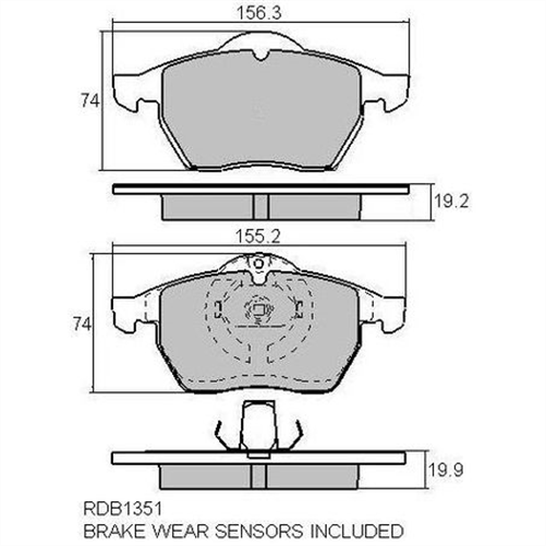 RDA PHANTOM CERAMIC BRAKE PAD SET HOLDEN SAAB VOLKSWAGEN RDC1351
