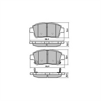 RDA PHANTOM CERAMIC BRAKE PAD SET GEELY LEXUS TOYOTA RDC1422