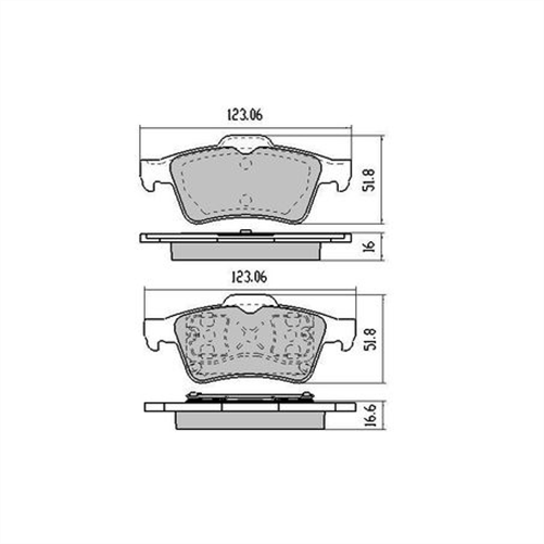 PHANTOM CERAMIC BRAKE PAD SET HOLDEN MAZDA RENAULT SAAB RDC1665