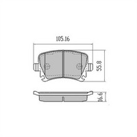 RDA REAR DISC BRAKE PADS - AUDI / VW A6 01-06 RDC1929