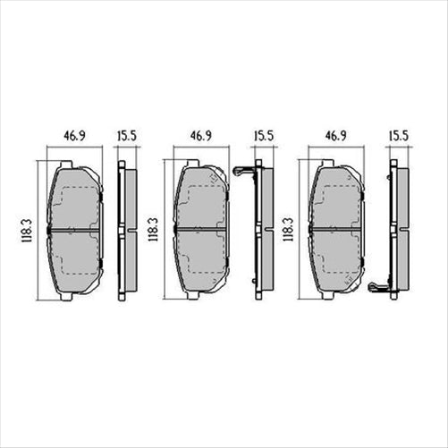 RDA PHANTOM CERAMIC BRAKE PAD SET KIA SORENTO RDC2012