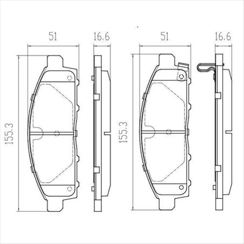 PHANTOM CERAMIC BRAKE PAD SET MITSUBISHI NISSAN NV200 VANETTE RDC2053