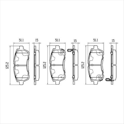 PHANTOM CERAMIC BRAKE PAD SET DAIHATSU FORD MAZDA SUZUKI RDC2091