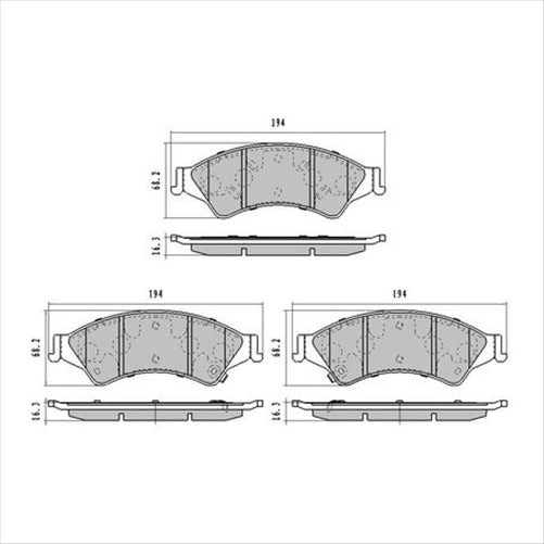 FRONT BRAKE PADS FORD RANGER CERAMIC 2011-2019 DB2074PS RDC2202