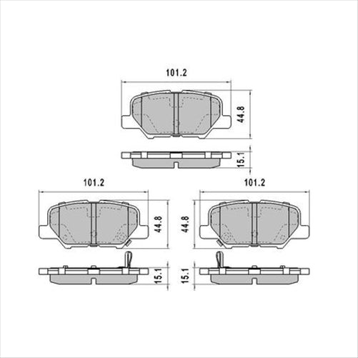 PHANTOM CERAMIC REAR BRAKE PAD SET MAZDA MITSUBISHI PEUGEOT RDC2231