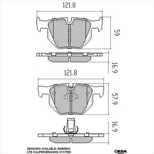 PHANTOM CERAMIC BRAKE PAD SET ALFA ROMEO BMW RDC2247