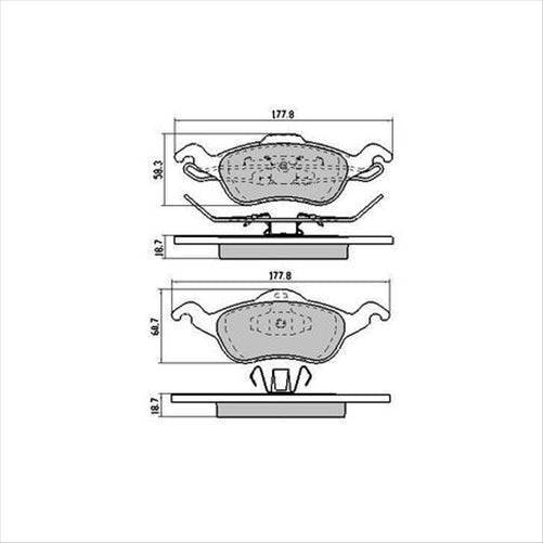 RDA PHANTOM CERAMIC BRAKE PAD SET FORD FOCUS RDC7690