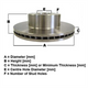 TINKR FRONT BRAKE ROTOR FORD COURIER ECONOVAN MAZDA BONGO BOUNTY 256MM OD