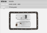 RYCO TRANS KIT - A343F HOLDEN 98-04 RTK109