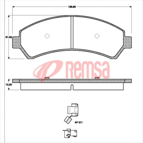 FARGO FRONT BRAKE PADS GMC BLAZER 97-05 (737.0) S7593MET