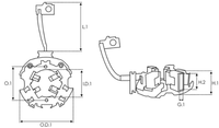 STARTER MOTOR BRUSH HOLDER SUITS TOYOTA DENSO 228000 SERIES - SBH6017