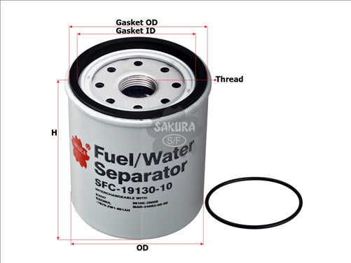 Sakura FUEL WATER SEPARATOR FITS Z625 WCF55 S3228UL SFC-19130-10