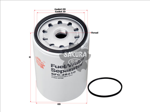 Sakura FUEL WATER SEPARATOR FITS 3973233P550848 SFC-28210