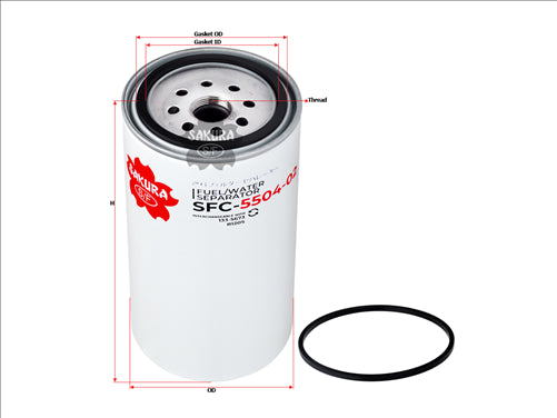 Sakura FUEL WATER SEPARATOR FITS 1335673 SFC-5504-02