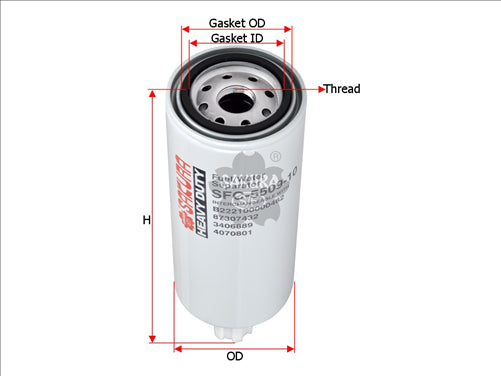 Sakura FUEL WATER SEPARATOR FITS P551103 3406889 SFC-5509-10V SFC-5509-10
