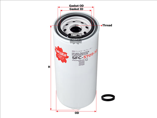 Sakura FUEL WATER SEPARATOR FITS FS1000 3329289 SFC-5709-10