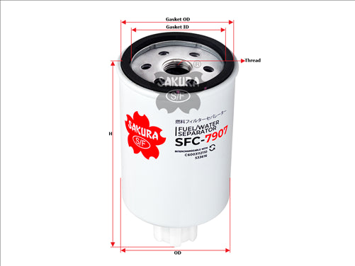 Sakura FUEL WATER SEPARATOR FITS P550550 600-311-2110 SFC-7907