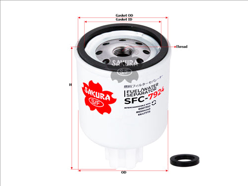 Sakura FUEL WATER SEPARATOR P550690 86504140 75118100 SFC-7924