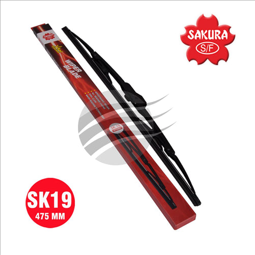 Sakura WIPER BLADE 480mm 19 INCH COMPLETE UNIVERSAL HOOK BLADE SK19