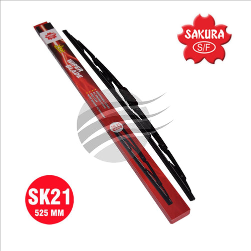 Sakura WIPER BLADE 530mm 21 INCH COMPLETE UNIVERSAL HOOK BLADE SK21