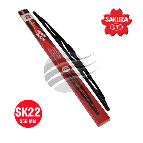 Sakura WIPER BLADE 550mm 22 INCH COMPLETE UNIVERSAL HOOK BLADE SK22