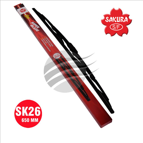 Sakura WIPER BLADE 650mm 26 INCH COMPLETE UNIVERSAL HOOK BLADE SK26