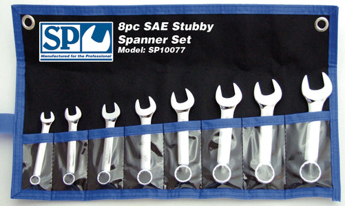 SP Tools Spanner Set 8pc SAE Stubby
