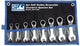 SP Tools 8pc Stubby SAE 15º Offset Reversible Geardrive Spanner Set