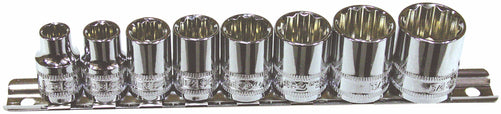 SP Tools Socket Rail Set 8pc 3/8 Dr SAE- 12pt